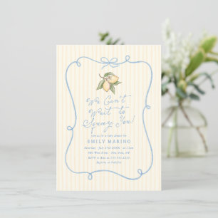 We Can't Wait To Squeeze You Lemon Baby Shower Invitation