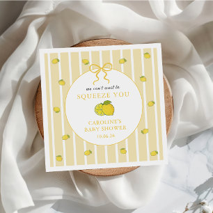 We Can't Wait to Squeeze You Lemon Baby Shower Napkin