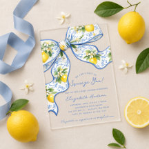 We Can't Wait to Squeeze You Lemon Bow Baby Shower