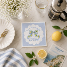 We Can't Wait to Squeeze You Lemon Bow Baby Shower