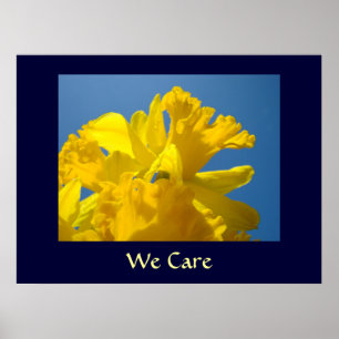 We Care Art Print Healing Touch Art Gift Daffodil