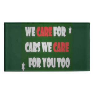 We Care For Cars     Badge