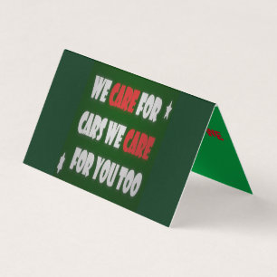 We Care For Cars Business Card