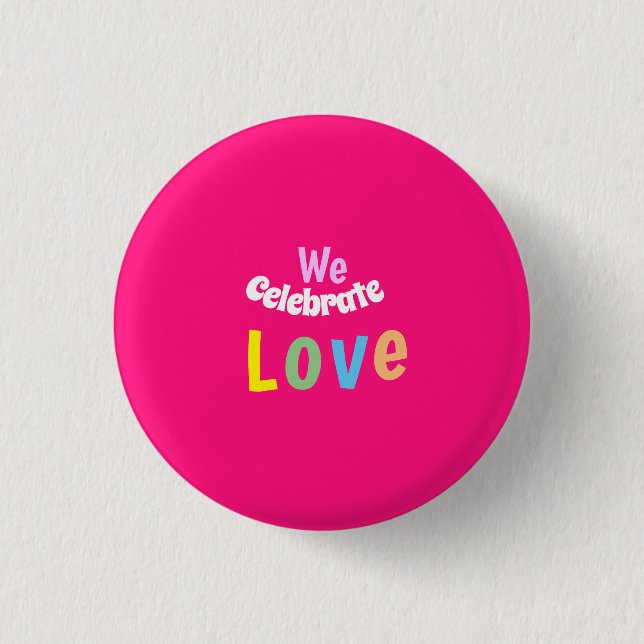 we celebrated love pillar candle thermal tumbler s 3 cm round badge (Front)