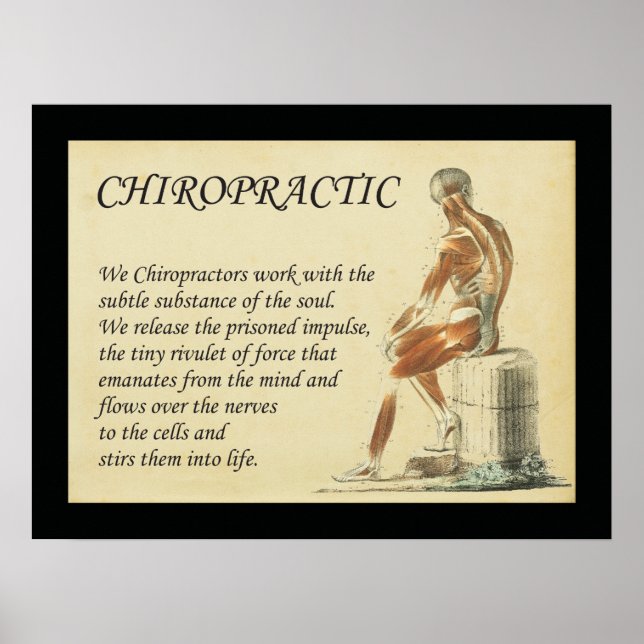 We Chiropractors Work with the Soul Poster (Front)
