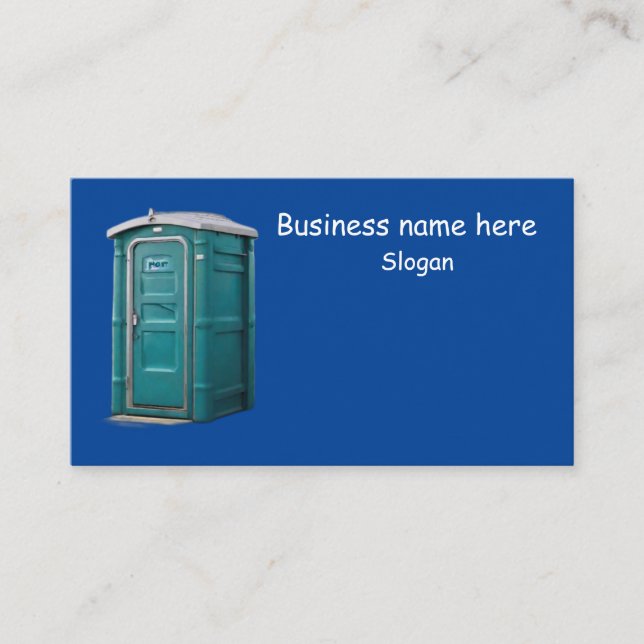 we clean & Rent portable toilets yellow sign Business Card (Front)