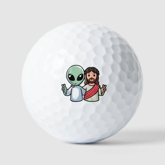 We come in peace golf balls (Front)