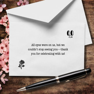 We Couldn't Stop Seeing You Wedding Thank You Card