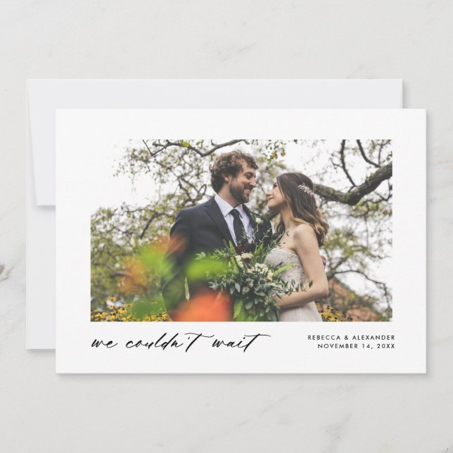 We Couldn't Wait Elopement Announcement (Front)