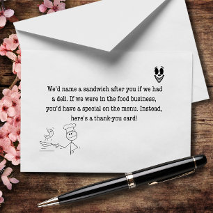 We’d Name a Sandwich After You If We Had a Deli Thank You Card