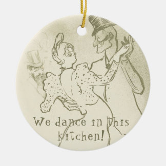 We dance in this kitchen | Lautrec, Dancing couple Ceramic Tree Decoration