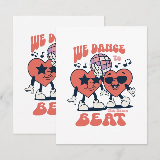 we dance to the same beat enclosure card (Front/Back)