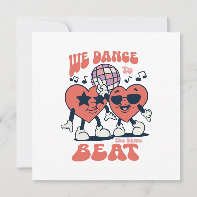 we dance to the same beat invitation (Front)