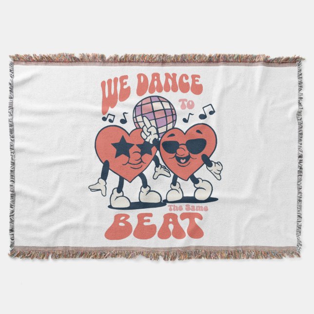 we dance to the same beat throw blanket (Front)