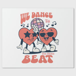 we dance to the same beat wrapping paper