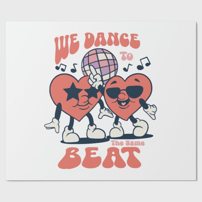 we dance to the same beat wrapping paper (Flat)