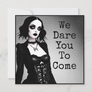 We Dare You to Come Halloween Party Invitation