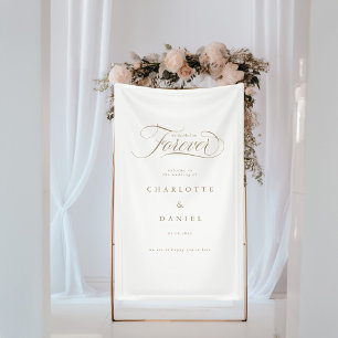 WE DECIDED ON FOREVER!  Elegant, Wedding Banner