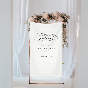 WE DECIDED ON FOREVER! Elegant, Wedding Banner