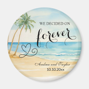 We decided on Forever Elegant Wedding favour Magnet
