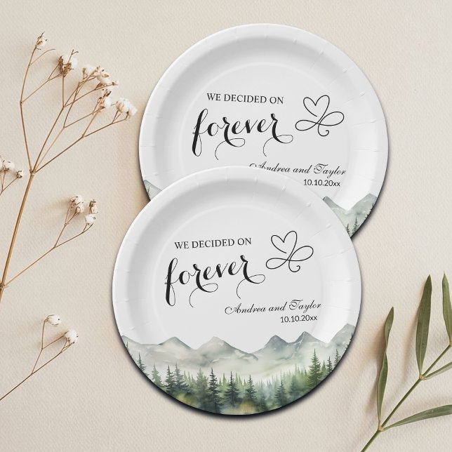 We decided on Forever Elegant Wedding Paper Plate (Creator Uploaded)