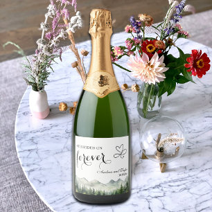 We decided on Forever Elegant Wedding Sparkling Wine Label