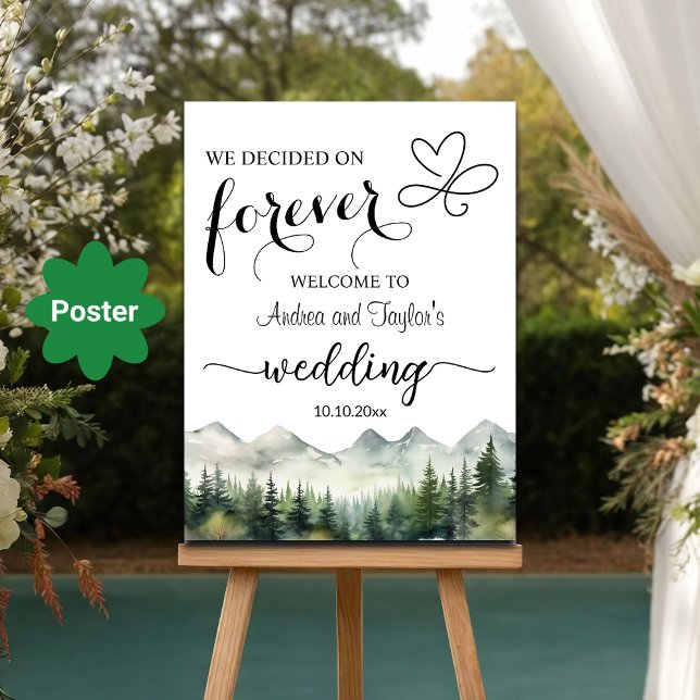 We decided on Forever Elegant Wedding Welcome Poster (Creator Uploaded)