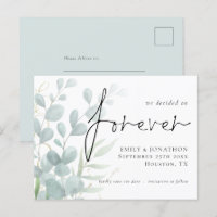 We Decided on Forever Eucalyptus Save The Date