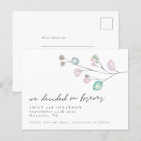 We Decided on Forever Script Leaves Save The Date