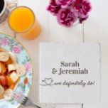 We Definitely Do Heart Personalised Wedding Trivet<br><div class="desc">A perfect wedding gift for any couple,  this simply elegant trivet proclaims that they'd do it all again! Can be customised with ANY names.</div>