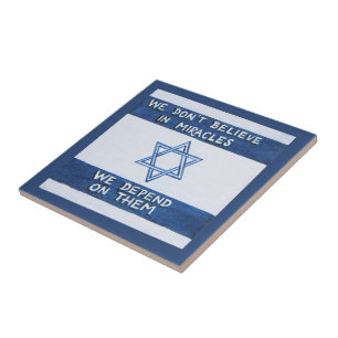 We Depend On Miracles Ceramic Tile