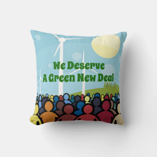We Deserve a Green New Deal Cushion