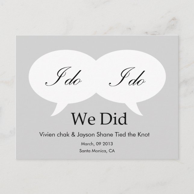 WE DID - Customised Template Postcard (Front)