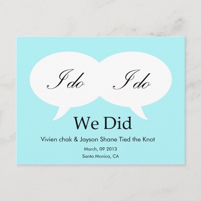 WE DID - Customised Template Postcard (Front)