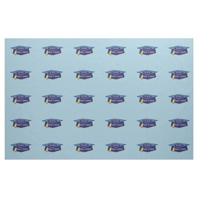 We Did It Class 20XX Blues Graduation Fabric (Fat Quarter)