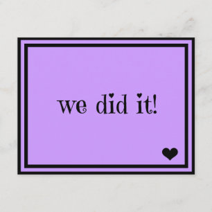 We Did It - Custom Background Invitation