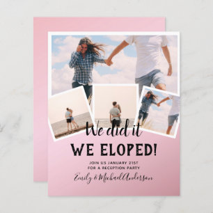 We Did It ELOPEMENT PHOTO Wedding RECEPTION Budget