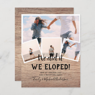 We Did It ELOPEMENT PHOTO Wedding RECEPTION Budget