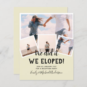 We Did It ELOPEMENT PHOTO Wedding RECEPTION Budget
