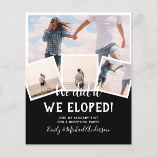 We Did It ELOPEMENT PHOTO Wedding RECEPTION Budget Flyer