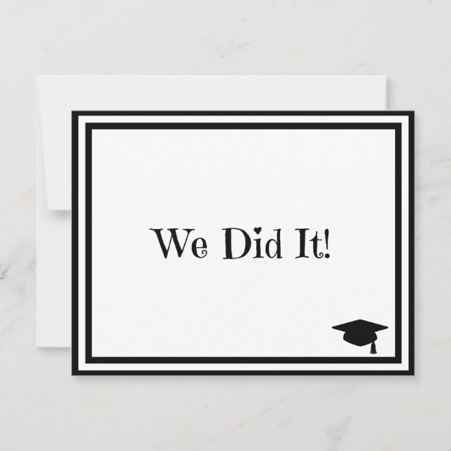 We Did It Graduation Invitation (Front)