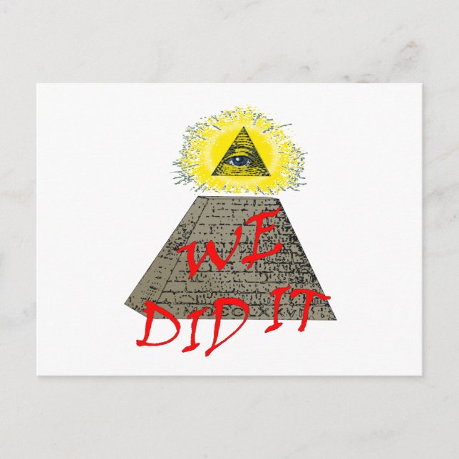 we did it (illuminati) postcard (Front)
