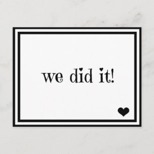 We Did It Invitation