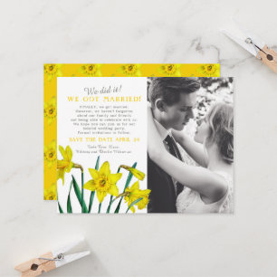 We did it married wedding party save the date