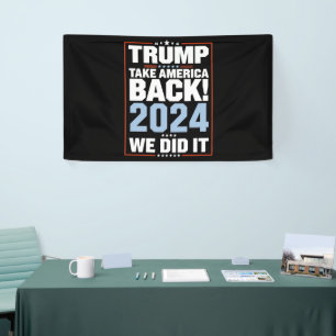 We Did It Trump USA Flag President 47 Trump Banner