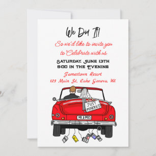 We Did It We Eloped Got Married Announcement