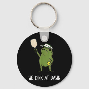 We Dink At Dawn Funny Pickleball Frog Key Ring