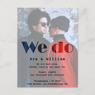 We Do - Autumn Wedding - Reserve The Date Announcement Postcard