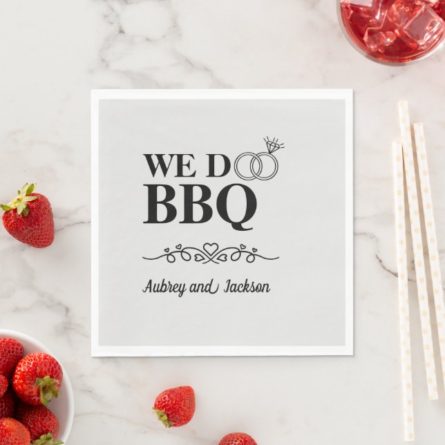 We Do BBQ Engagement Napkin (Insitu)
