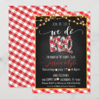 We Do BBQ Invitation - Gingham